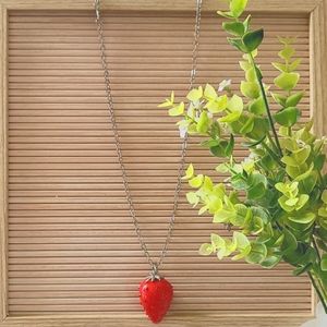 Strawberry Rhinestone Necklace